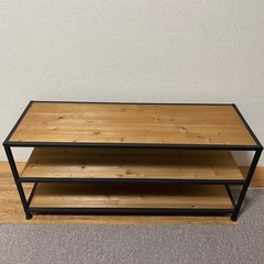 ヴィンテージ風ブラウンテレビ台・テレビボード・収納棚の画像