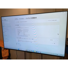 シャープ60インチ液晶テレビLC-60BW30とハヤミ工産テレビスタンドセットリモコン付きの画像