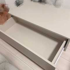 引き出し付き センターテーブル グレージュの画像