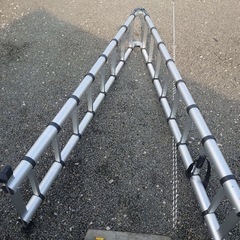 伸縮はしご 5m 脚立2.5m 脚立兼用 アルミ製の画像