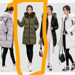 【無料】カーキーの中綿コートの画像