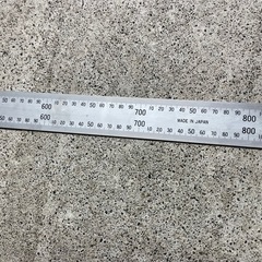 シンワ SHINWA 直尺 マシンスケール JIS シルバー 1500mm 赤数字入 1.5m 150cm 中古品 ④の画像