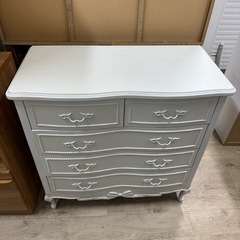 アンティーク調　猫脚　ホワイト　チェストの画像