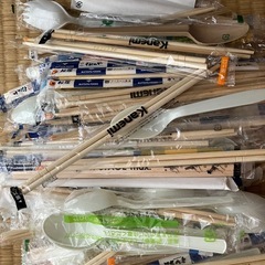 使い捨て割り箸、スプーン、フォーク等の画像