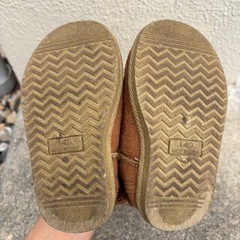 【14cm】ムートン調 バックリボンブーツの画像