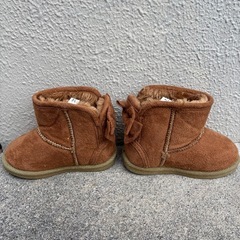 【14cm】ムートン調 バックリボンブーツの画像