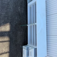 【美品】ホワイト テレビボード／ローボード 幅180cm｜収納たっぷり・コロ付きで移動もラクラク｜伊勢崎市宮子町の画像