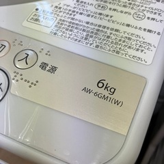 🉐TOSHIBA 洗濯機 6kg🉐美品　2022年製　東芝　AW-6GM1 star crystal drum の画像