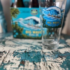 ハワイKona Brewing Co. ビッグウェーブグラス3個350mlレア非売品の画像