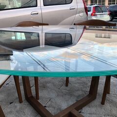 ダイニングセット アルモニア  無垢 テーブル ガラステーブル 参考価格259,970 円【送料に設置費込み】🚚自社配送時💳代引き可🚚(現金、クレジット、スマホ決済対応)の画像