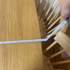 木製ダイニングテーブルセットの画像