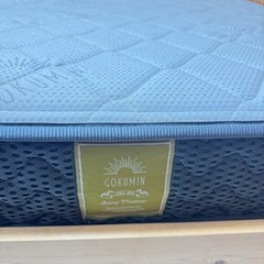 セミダブルベッド フレーム マットレスセットの画像