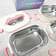 【未使用品】ステンレス製 魔法瓶 ３段 お弁当箱 ランチボックス 仕切り一体型 保存容器 の画像