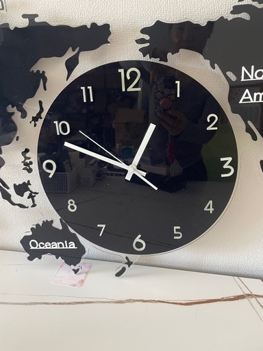 アクリル世界地図の時計、お洒落で希少
