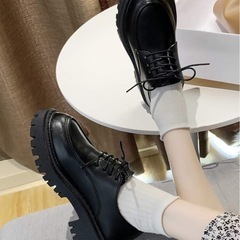 新品 SHEIN 厚底シューズ オックスフォード プラットフォーム 革靴の画像