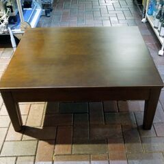 千趣会 丸みの伸長式テーブル 座卓テーブル ローテーブル 幅85～145cm 奥行70cm 木製 ローテーブル 札幌市 東区 新道東店の画像