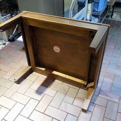 千趣会 丸みの伸長式テーブル 座卓テーブル ローテーブル 幅85～145cm 奥行70cm 木製 ローテーブル 札幌市 東区 新道東店の画像