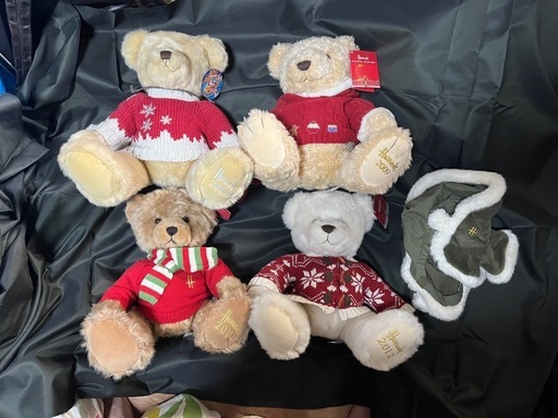 ハロッズテディベア4体の出品 ハロッズテディベア4体の出品
