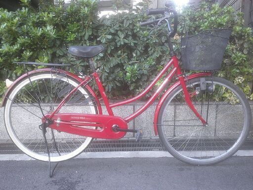 整備済み中古自転車　26インチ　税別￥7.980-　軽快車　赤1101