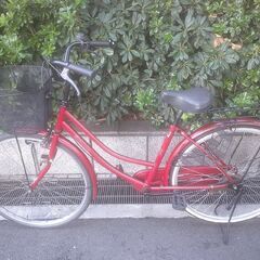 整備済み中古自転車　26インチ　税別￥7.980-　軽快車　赤1101の画像