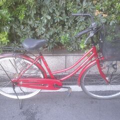整備済み中古自転車　26インチ　税別￥7.980-　軽快車　赤1101の画像
