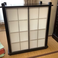 茶道具　飾り茶棚　インテリアケース　ショーケース　いち楽　障子の画像