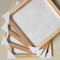 2頭の馬 3枚アートパネルの画像