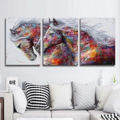 2頭の馬 3枚アートパネルの画像