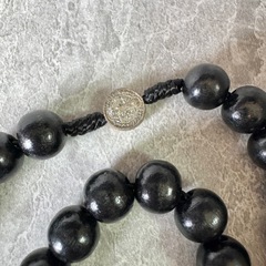 R4*《ブラックウッド》* 聖ベネディクトのロザリオ 十字架 アンティークカトリックの画像