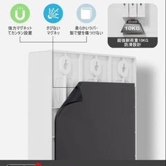 シャンプーボトル 3連 壁掛けタイプ マグネット式 各400ML 簡単補充 白の画像