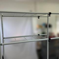 🧺 洗濯機ラック／ランドリーラック（2段タイプ）ホワイト✨の画像