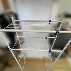 🧺 洗濯機ラック／ランドリーラック（2段タイプ）ホワイト✨の画像