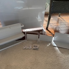 キッチン自立式スチールパネル タワー 縦型 　タワー/tower　ホワイト/05124　山崎実業/YAMAZAKI 別売の収納ツール付きの画像