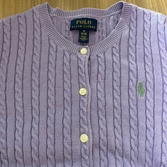 POLOラルフローレン紫カーディガン140cmの画像