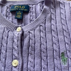 POLOラルフローレン紫カーディガン140cmの画像