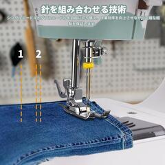 電動ミシン❣️単針・二本針兼用 12種の縫い目 操作簡単 静音モーター 返し縫いの画像