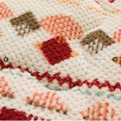 【超美品‼️】定価5,490円♪ ニトリ 190×190cm 正方形 コタツ用 掛け布団 掛ふとん Nウォーム 60~90cm角の天板対応 自然モチーフデザイン♪の画像