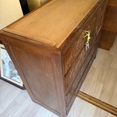 軽井沢彫　箪笥　下部の画像