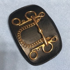 正規品 ヴィンテージ エルメス ホースビット リバーシブル ベルト 黒×ベージュの画像