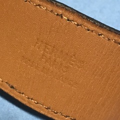 正規品 ヴィンテージ エルメス ホースビット リバーシブル ベルト 黒×ベージュの画像
