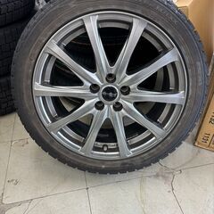 【新品スタッドレス付き】トヨタ８６　(215/45R17　87Q)中古ホイール＆タイヤ４本セット【車検または、スタッドレス用に!!!】の画像