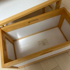 【子供用 木製ラック】引き出し付き収納棚 ナチュラルの画像