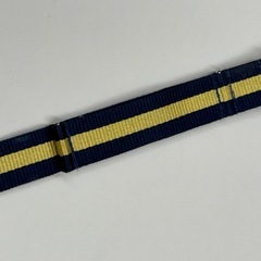NATOベルト　18mm 紺✖️黄　美品　リボンベルトの画像