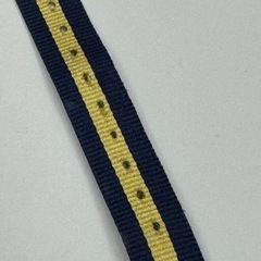 NATOベルト　18mm 紺✖️黄　美品　リボンベルトの画像