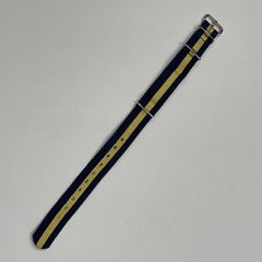 NATOベルト　18mm 紺✖️黄　美品　リボンベルトの画像