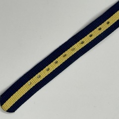 NATOベルト　18mm 紺✖️黄　美品　リボンベルトの画像
