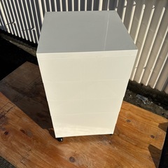 5段収納チェスト ホワイト｜幅41.5×奥行41.5×高さ76cm｜衣類・日用品・書類収納に｜伊勢崎市宮子町 の画像