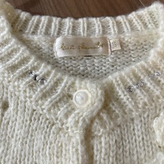 白のカーディガン110cmの画像