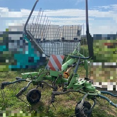 スター ジャイロテッダ MGH2512 トラクター 取付 2連 牧草 集草 反転 撹拌 作業機 ジョイント付 中古 引き取り限定の画像