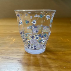 花柄のグラス　2個セットの画像